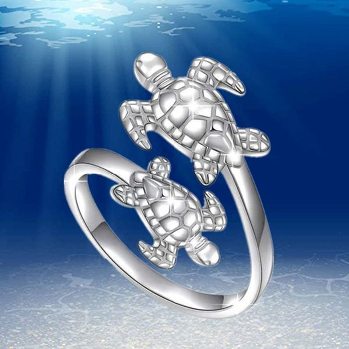 Las tortugas de aleación al por mayor pueden ajustar los anillos generales de hombres y mujeres MOQ≥2 JDC-RS-Haojie001