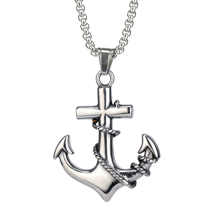 Jewelry WholesaleWholesale Pirates of the Caribbean anchor alloy silver necklace JDC-NE-Jiaow007 Necklaces 娇婉 %variant_option1% %variant_option2% %variant_option3%  Factory Price JoyasDeChina Joyas De China