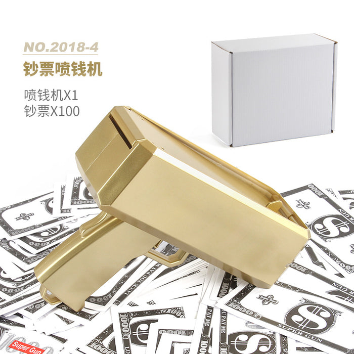 Wholesale Electric Toy Gold Version US Dollar Jet Money Gun MOQ≥2 JDC-FT-XDYP001