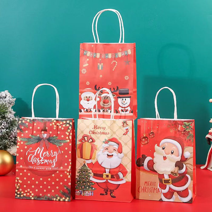 Bolsas de regalo al por mayor Kraft Festive Party Christmas JDC-GB-Ganrui008
