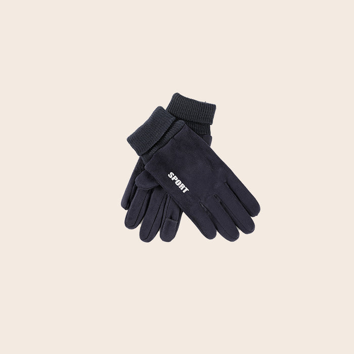 Wholesale Gloves Suede Windproof Winter Thin Velvet Touch Screen MOQ≥2 JDC-GS-YiL006