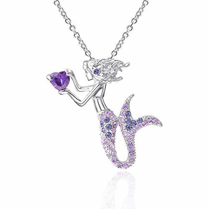 Wholesale Necklace Alloy Mermaid Tail With Drill Clavicle Chain MOQ≥2 JDC-NE-Haojie001