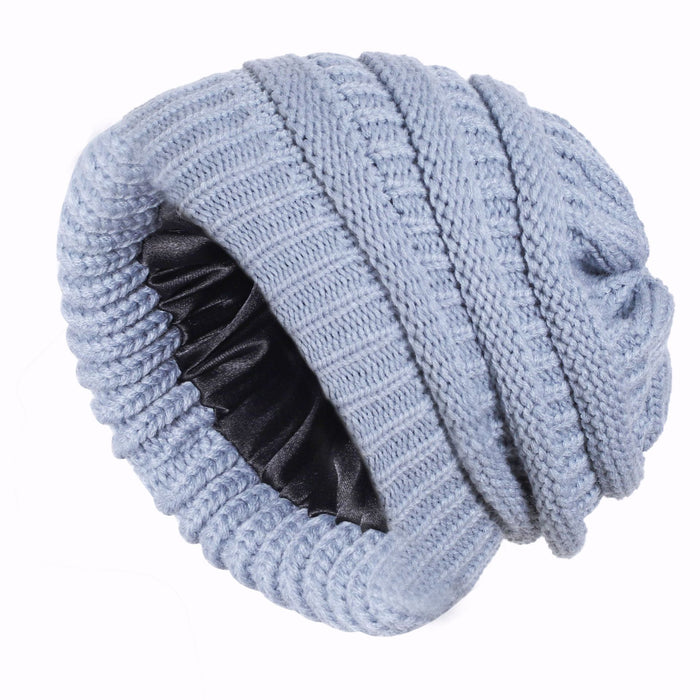 Wholesale Hat Acrylic Micro Elastic Satin Lined Knit Hat JDC-FH-GE007