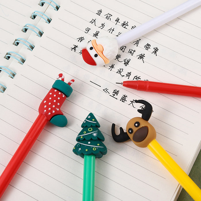 Pen de bolígrafo al por mayor Plastic Christmas Lindo MOQ≥2 JDC-BP-XingCh010
