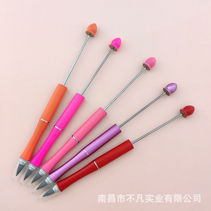 Wholesale Beadable Pens DIY Metal  Pencil With Eraser JDC-PC-BF004