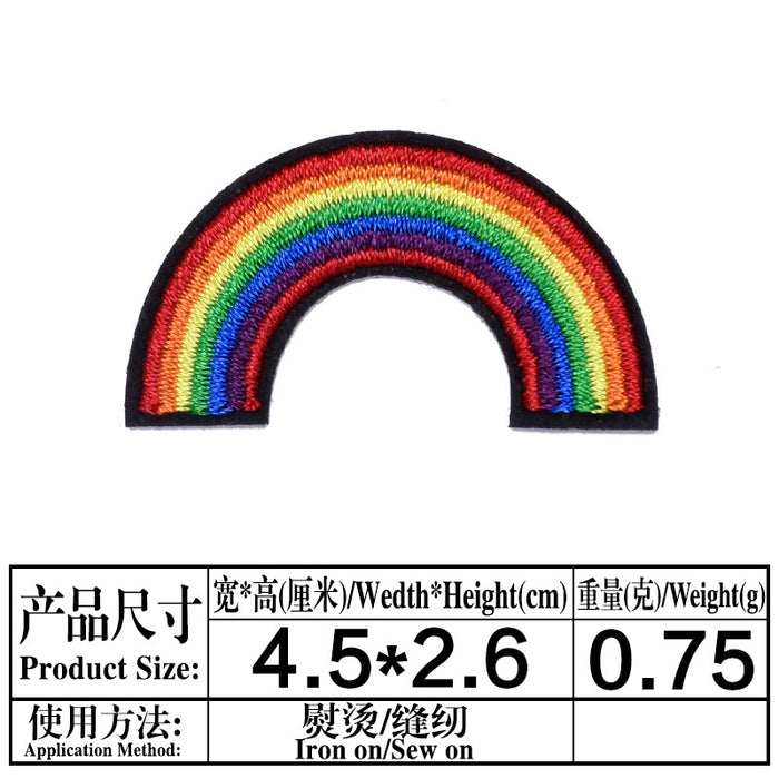Patch de tela bordada de la colección bordada de la colección de arco iris al por mayor JDC-Eby-Lide012