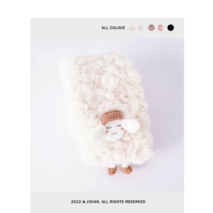 Bufanda de bufanda al por mayor Fur de conejo engrosado cómodo tibio de invierno lindo cordero jdc-sf-meic005