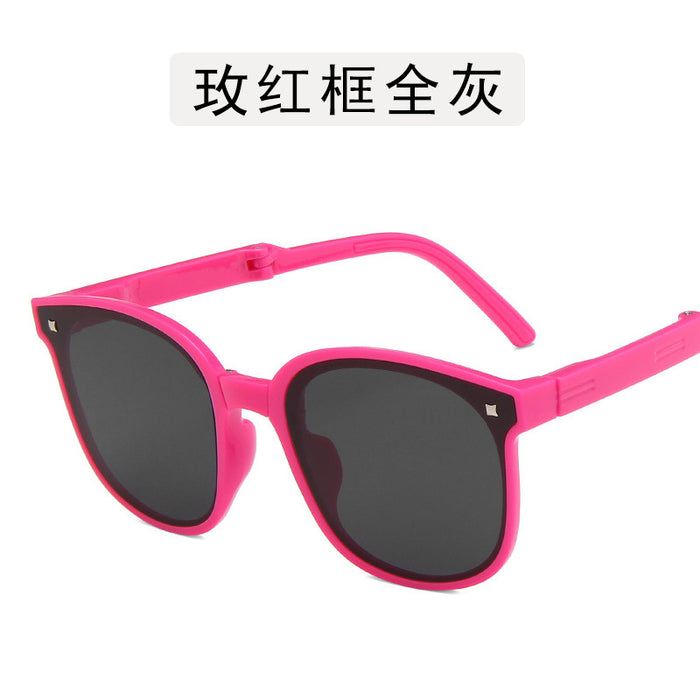 Wholesale children's foldable second generation sunglasses men's UV protection JDC-SG-GuangD014