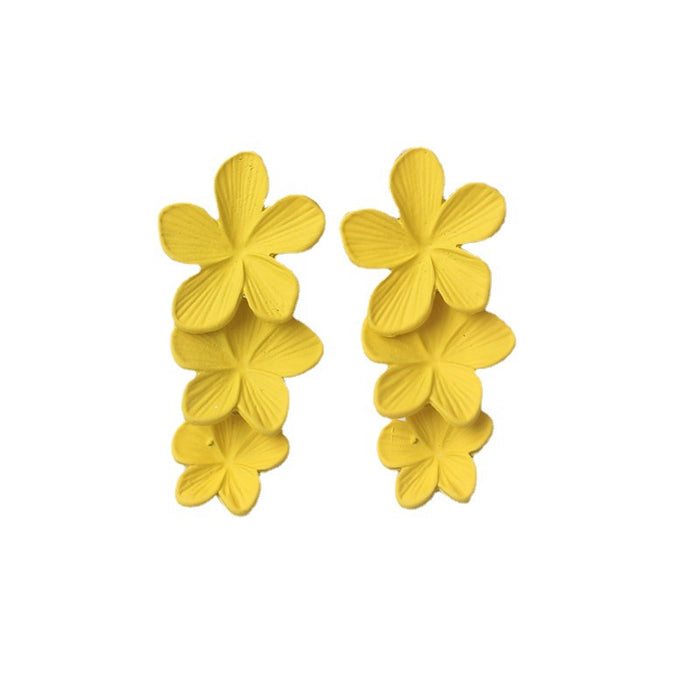 Wholesale Earrings Alloy Stereo Flower MOQ≥2 JDC-ES-GYUE004
