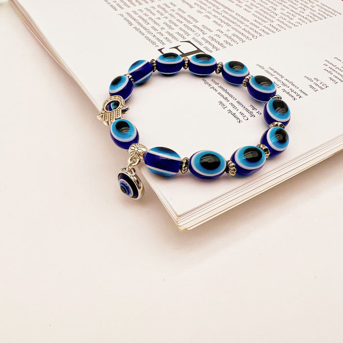 Wholesale Blue Eyes Devil's Eye Bracelet Loose Beads MOQ≥2 JDC-BT- QingH006