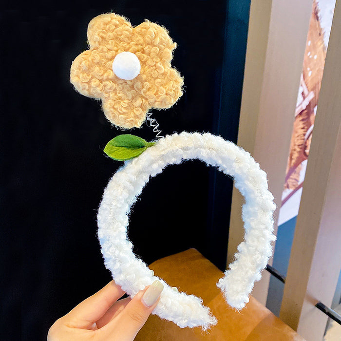 Wholesale face wash with pressed hairband cute hairband plush non-slip MOQ≥2 JDC-HD-YuYue004
