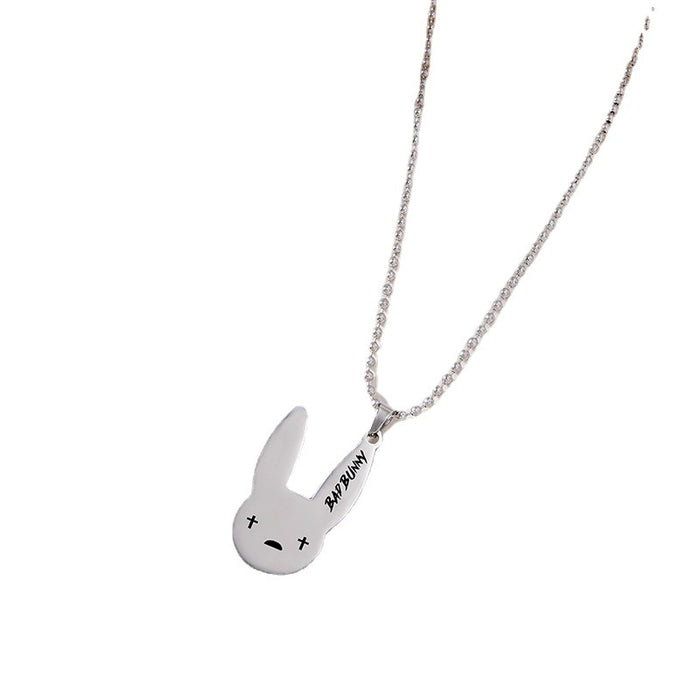 Wholesale love rabbit head animal series necklace MOQ≥2 JDC-NE-Fangt005