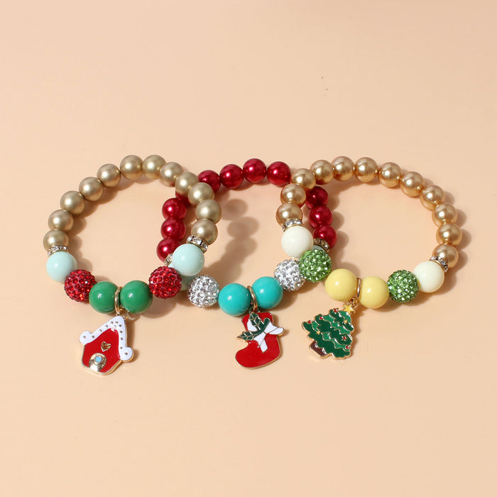 Wholesale Bracelet Soft Pottery Christmas Colorful Beads JDC-BT-TenC007