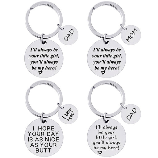 Jewelry WholesaleWholesale Stainless Steel Father's Day Mother's Day Metal Keychain JDC-KC-GangGu007 Keychains 钢古 %variant_option1% %variant_option2% %variant_option3%  Factory Price JoyasDeChina Joyas De China