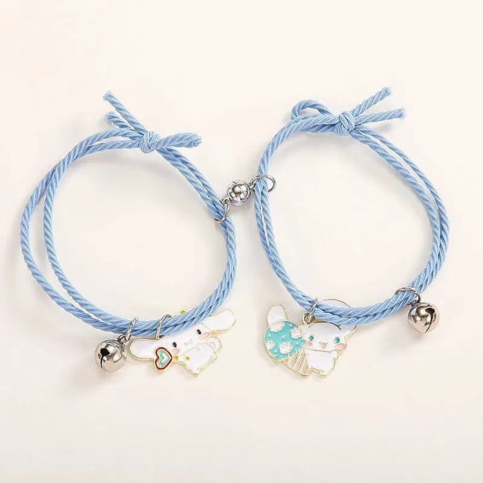 Wholesale Bracelet Alloy Cute Cartoon Lovers Hair Rope Magnet A Pair (S) MOQ≥2 JDC-BT-YiSha002