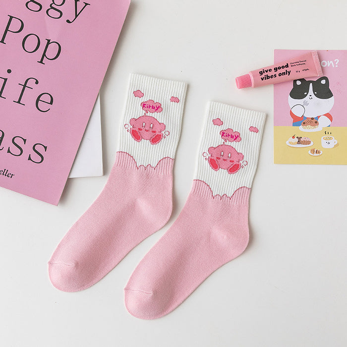 Wholesale Socks Cotton Cute Pink Cartoon Socks JDC-SK-MZX014