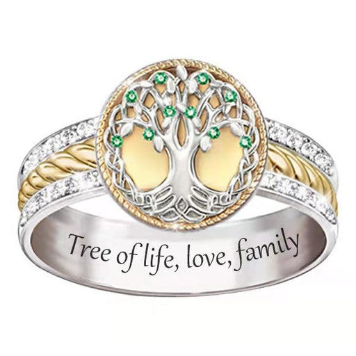 Jewelry WholesaleWholesale Diamond Alloy Tree of Life Ring MOQ≥2 JDC-RS-ZiB003 Rings 资比 %variant_option1% %variant_option2% %variant_option3%  Factory Price JoyasDeChina Joyas De China