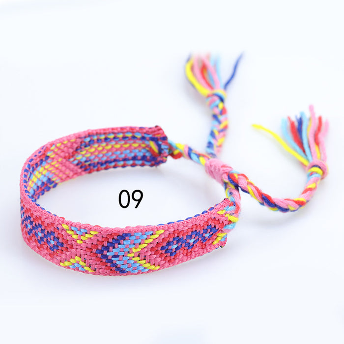 Wholesale Ethnic Style Lucky Braided Tassel Bracelet MOQ≥2 JDC-BT-Yiye028