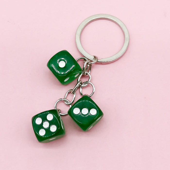 Wholesale Keychains Resin Colored Dice JDC-KC-DY025