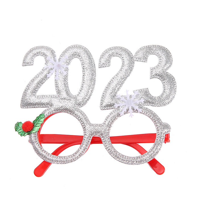 Wholesale Decorations Plastic Christmas Decoration Glasses 2023 Party MOQ≥2 JDC-DCN-HuiJing001