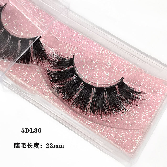 Wholesale Mink Hair False Eyelashes Thick Cross Eyelashes MOQ≥3 JDC-EY-XLin004