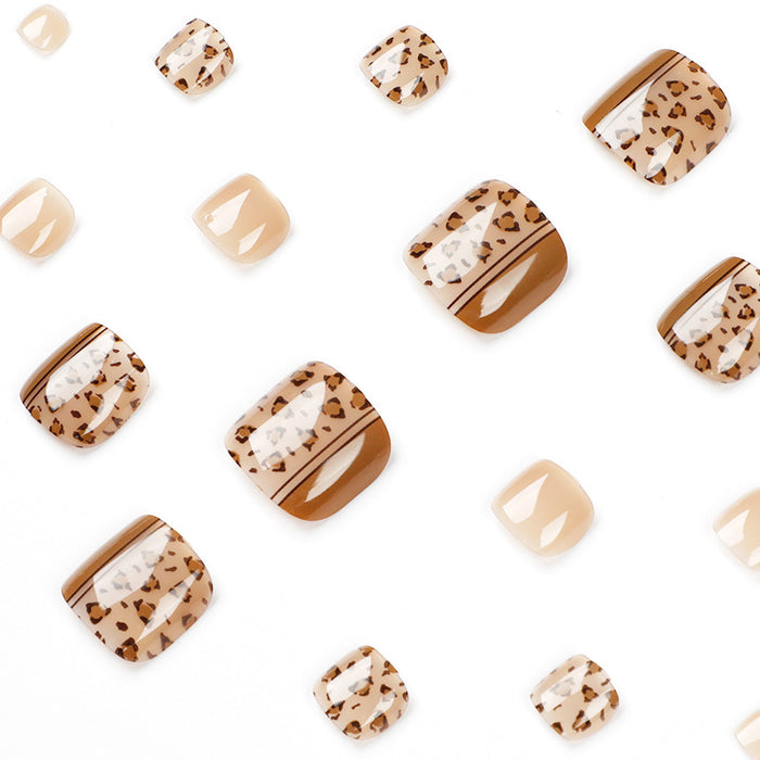 Jewelry WholesaleWholesale light brown leopard line manicure manicure wearable JDC-NS-LFan013 Nail Stickers 乐畈 %variant_option1% %variant_option2% %variant_option3%  Factory Price JoyasDeChina Joyas De China