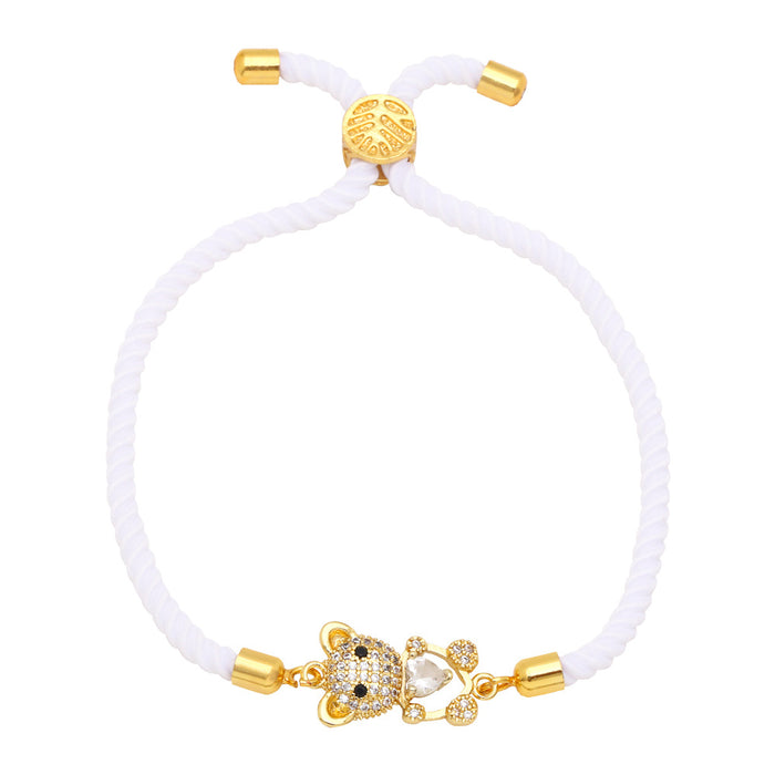 Bracelet d'amour en gros bracelet à main tissé corde colorée JDC-BT-AS134