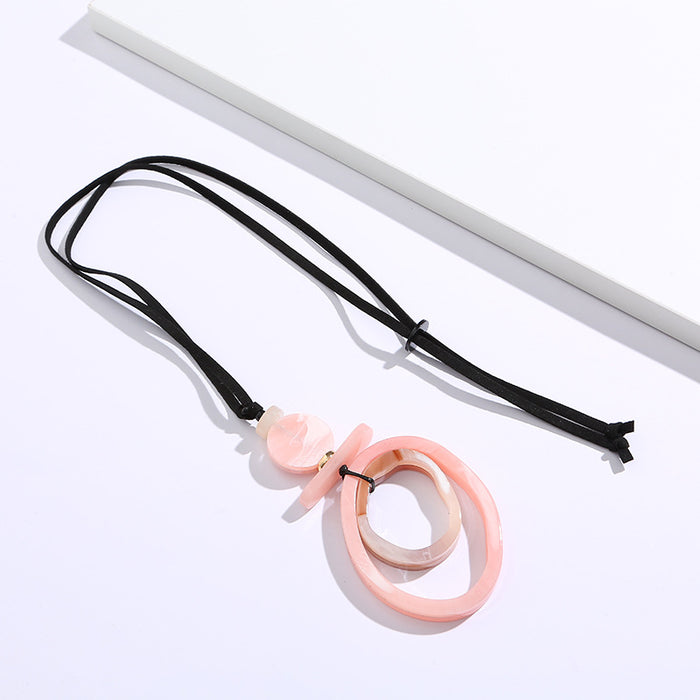 Wholesale acrylic korean cashmere long necklace JDC-NE-yefen001