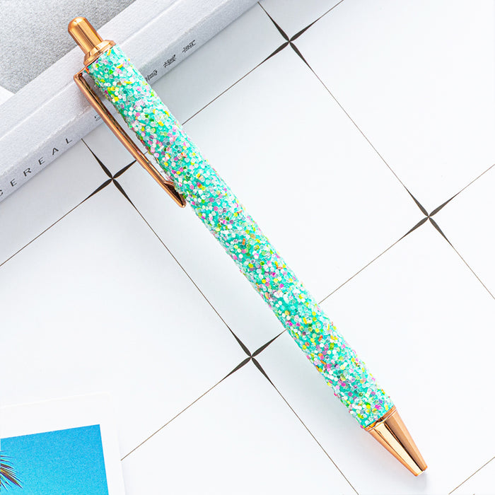 Wholesale Ballpoint Pen Metal Multicolor Sequin Press JDC-BP-Huah098