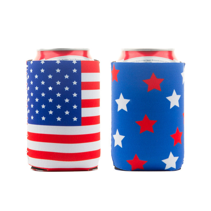 Wholesale 4th of July Independence Day Decorative Can Elastic Diving Cloth Cup Holder JDC-CH-YHang001