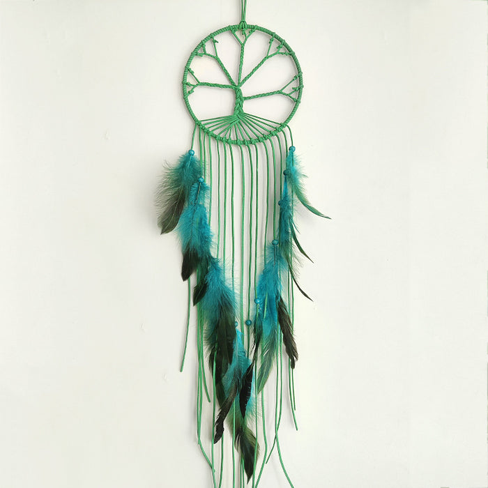 Wholesale Dreamcatcher Iron Ring Feather Tree of Life MOQ≥2 JDC-DC-MYing031
