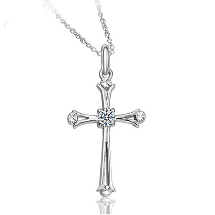 Wholesale Necklaces Alloy Crosses Religion Rhinestones JDC-NE-JYS057