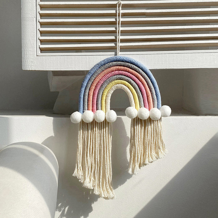 Wholesale INS rainbow pendant children's room decoration braided tassel JDC-DC-RXin009