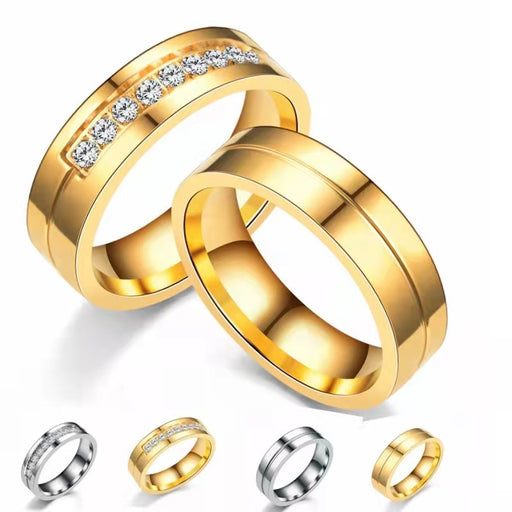 Jewelry WholesaleWholesale Stainless Steel Diamond Couple Rings JDC-RS-ChenX005 Rings 晨孝 %variant_option1% %variant_option2% %variant_option3%  Factory Price JoyasDeChina Joyas De China