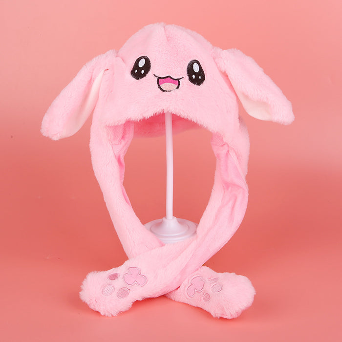 Wholesale Hat Rabbit Velvet Cute Cartoon Hat with Moving Ears MOQ≥3 (M) JDC-FH-KaiNuo001