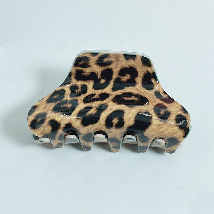 Clips de cabello acrílico de leopardo al por mayor jdc-hc-geleis001