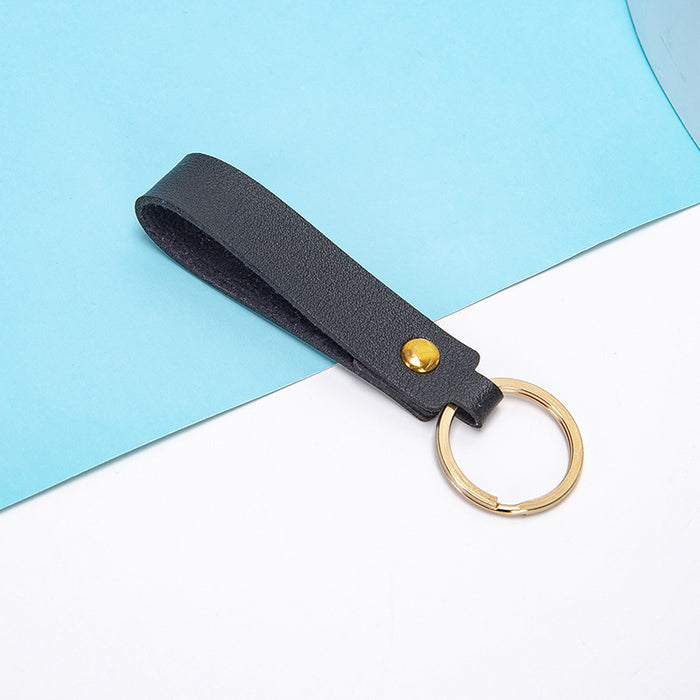 Wholesale Keychains PU Leather Car Simple Solid Color JDC-KC-XingR003