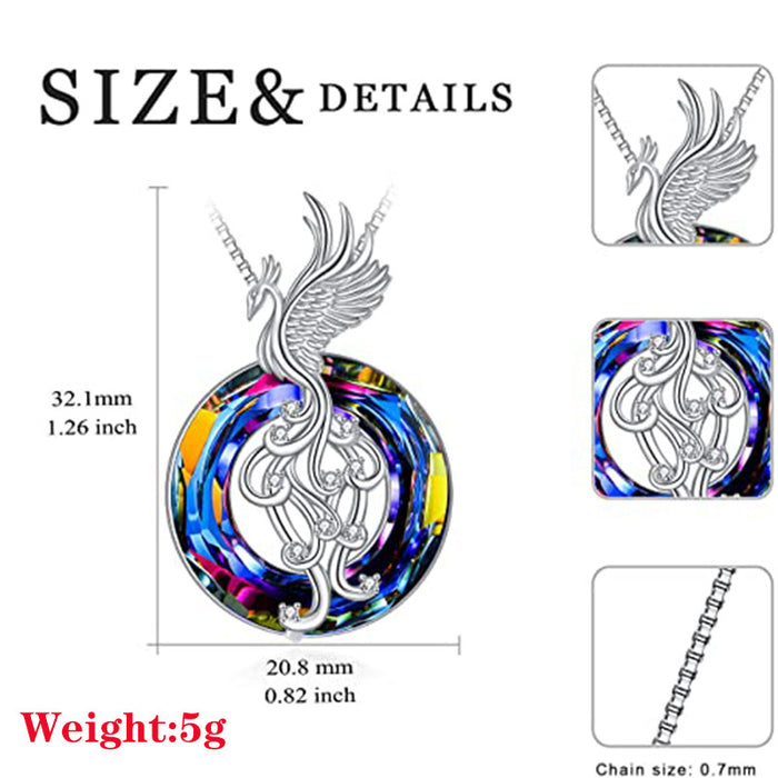 Wholesale Alloy Firebird Colorful Crystal Earrings MOQ≥2 JDC-ES-LongR003