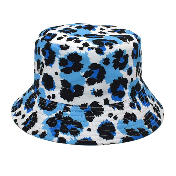Sombrero al por mayor poliéster corbata colorido tinte leopardo bucket sombrero jdc-fh-shunma28