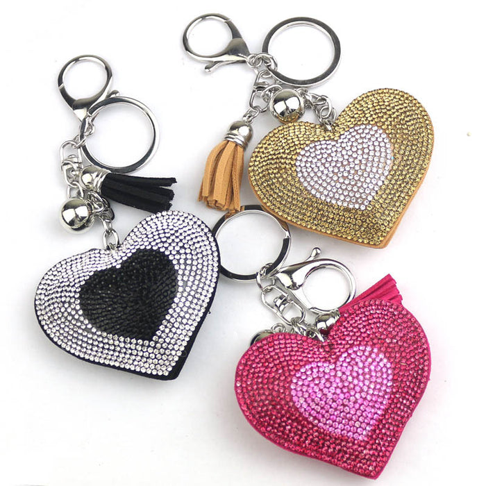 Wholesale Diamond Heart Alloy Keychain JDC-KC-HuiSen002