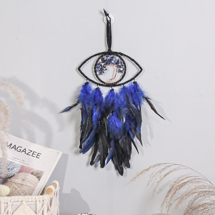 Wholesale Dreamcatcher Hoop Feather Handwoven MOQ≥2 JDC-DC-BNG004