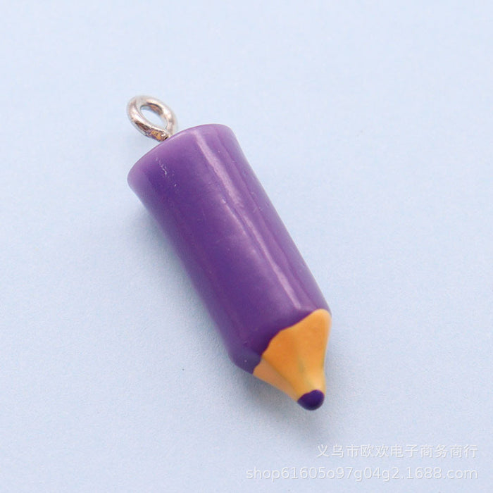 Wholesale Keychain Simulation Color Resin Pencil Head Handmade DIY Jewelry JDC-KC-OHuan009