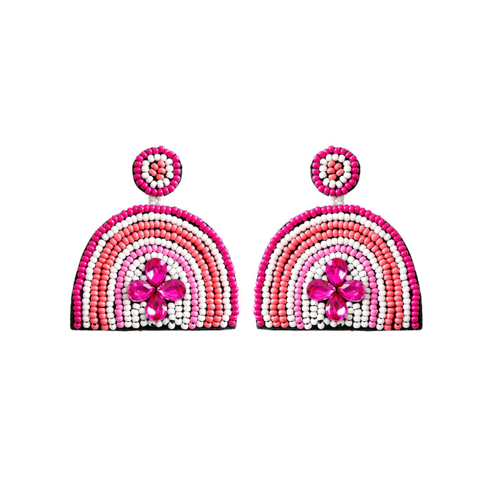 Wholesale Earrings Rice Beads Rainbow JDC-ES-PREMJM006