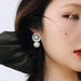 Jewelry WholesaleWholesale flower pearl zircon ladies earrings JDC-ES-Caos001 Earrings 曹适 %variant_option1% %variant_option2% %variant_option3%  Factory Price JoyasDeChina Joyas De China