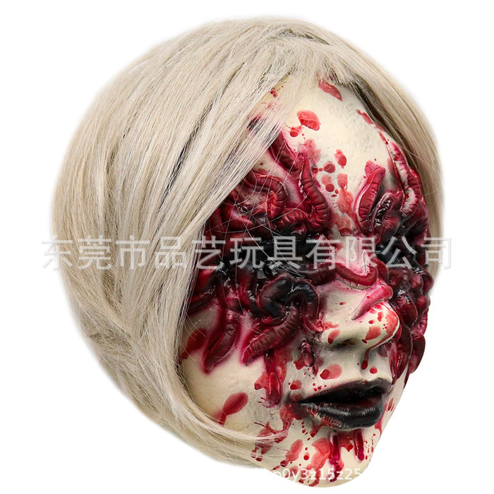 Horror de Halloween de látex al por mayor cabello blanco Masilla femenina JDC-FM-Piny004