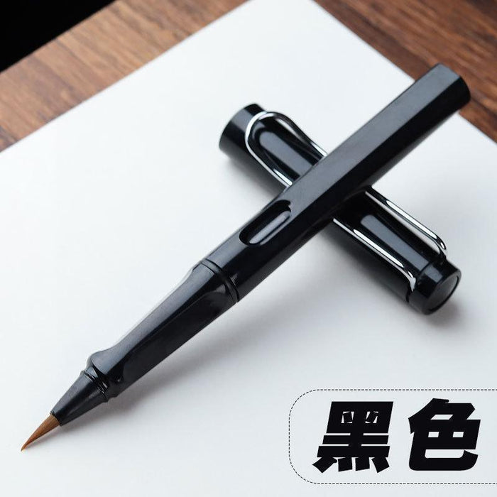 Wholesale Portable Ink Sac Plastic Nylon Hair Brush Pen JDC-PEN-Yongx006