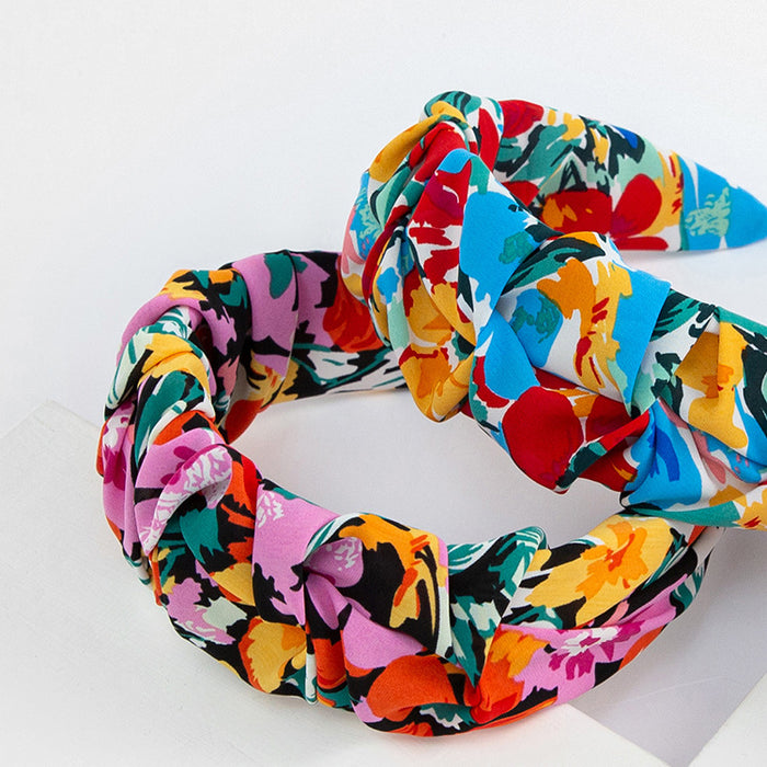 Wholesale Headband Fabric Vintage Floral JDC-HD-Pengl002