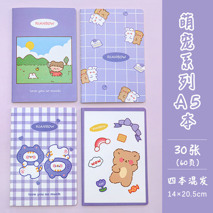 Wholesale Notebook Paper A5 Cartoon Cute Pet Diary MOQ≥2 JDC-NK-dichen010