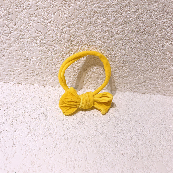 Wholesale Hair Scrunchies Solid bright bow hair circle JDC-HS-AnZhe001