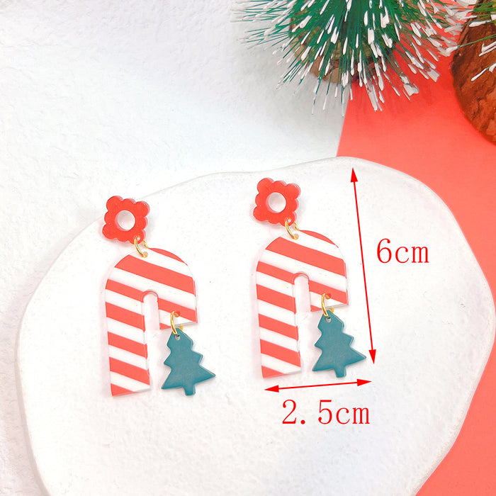 Wholesale Earrings Polymer Clay Christmas Tree Snowman JDC-ES-PH001